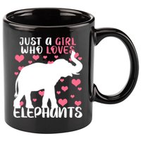 Just A Girl Who Loves Elephants 11oz C Handle Ceramic Mug