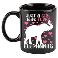 Just A Girl Who Loves Elephants 11oz C Handle Ceramic Mug