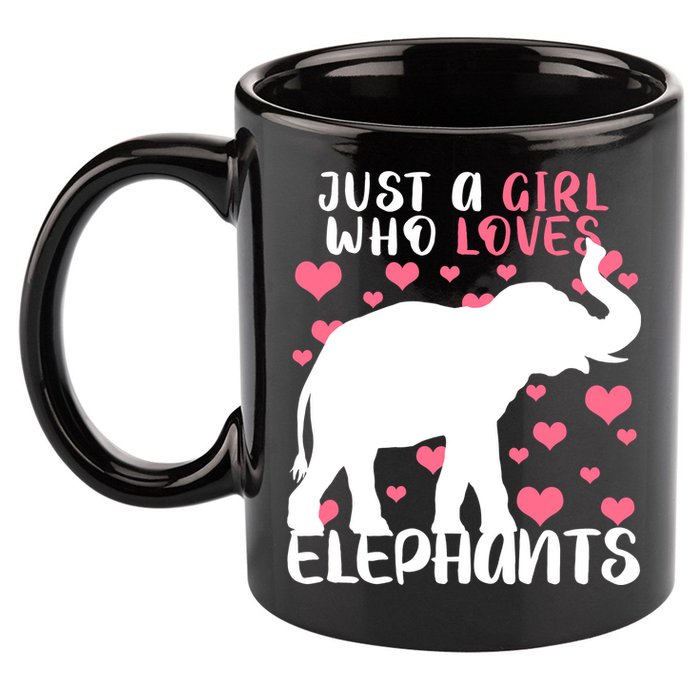 Just A Girl Who Loves Elephants 11oz C Handle Ceramic Mug