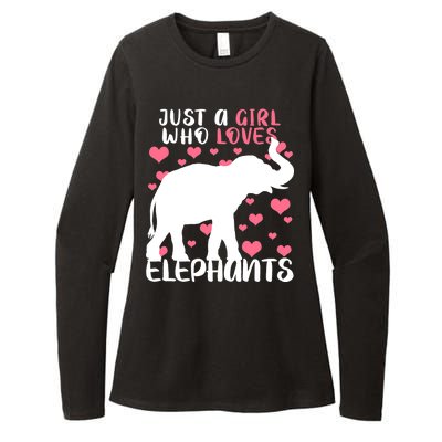 Just A Girl Who Loves Elephants Womens CVC Long Sleeve Shirt