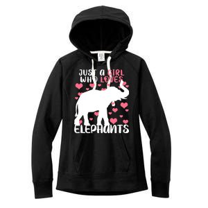 Just A Girl Who Loves Elephants Women's Fleece Hoodie