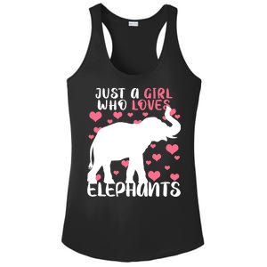 Just A Girl Who Loves Elephants Ladies PosiCharge Competitor Racerback Tank