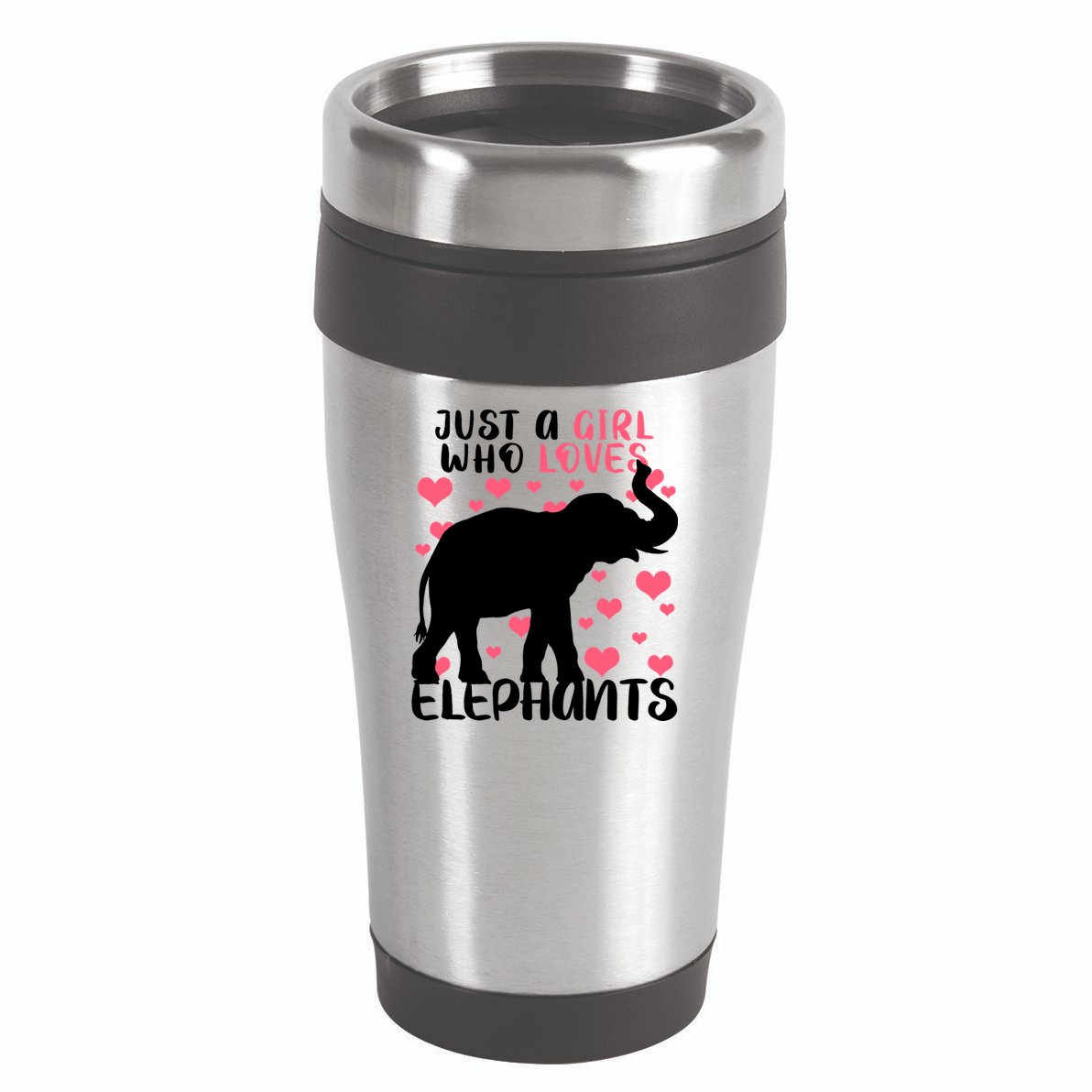 Just A Girl Who Loves Elephants 16oz Travel Tumbler
