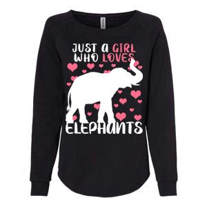 Just A Girl Who Loves Elephants Womens California Wash Sweatshirt