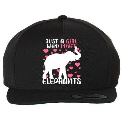 Just A Girl Who Loves Elephants Wool Snapback Cap