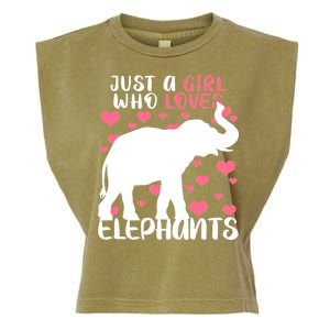 Just A Girl Who Loves Elephants Garment-Dyed Women's Muscle Tee