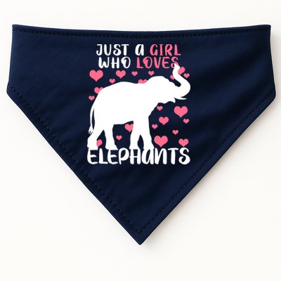 Just A Girl Who Loves Elephants USA-Made Doggie Bandana