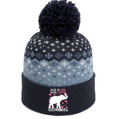 Just A Girl Who Loves Elephants The Baniff Cuffed Pom Beanie