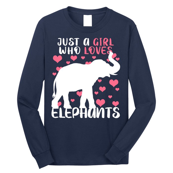 Just A Girl Who Loves Elephants Long Sleeve Shirt