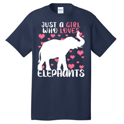 Just A Girl Who Loves Elephants Tall T-Shirt