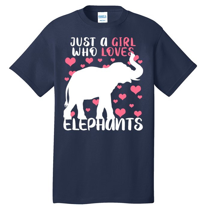 Just A Girl Who Loves Elephants Tall T-Shirt