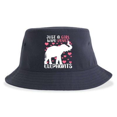 Just A Girl Who Loves Elephants Sustainable Bucket Hat