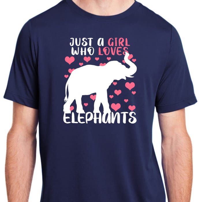 Just A Girl Who Loves Elephants Adult ChromaSoft Performance T-Shirt