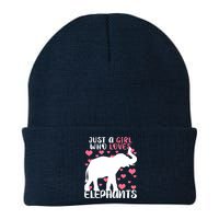 Just A Girl Who Loves Elephants Knit Cap Winter Beanie