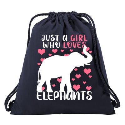 Just A Girl Who Loves Elephants Drawstring Bag