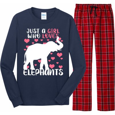 Just A Girl Who Loves Elephants Long Sleeve Pajama Set