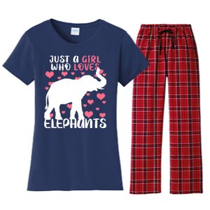 Just A Girl Who Loves Elephants Women's Flannel Pajama Set