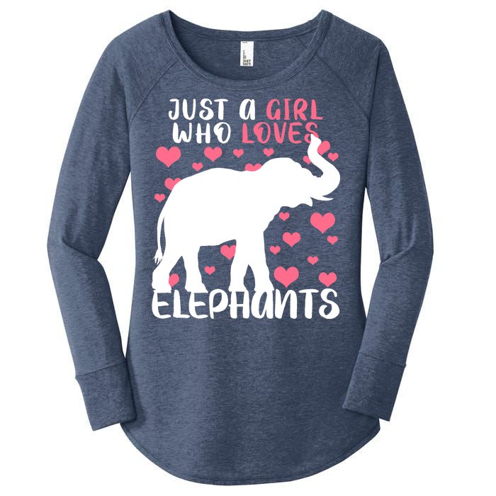 Just A Girl Who Loves Elephants Women's Perfect Tri Tunic Long Sleeve Shirt