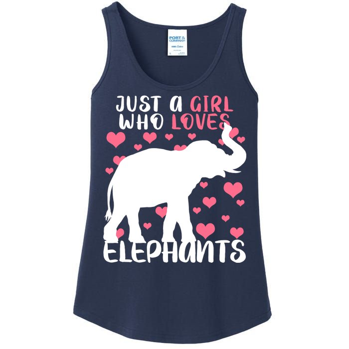 Just A Girl Who Loves Elephants Ladies Essential Tank