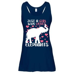 Just A Girl Who Loves Elephants Ladies Essential Flowy Tank