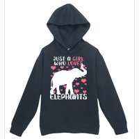 Just A Girl Who Loves Elephants Urban Pullover Hoodie