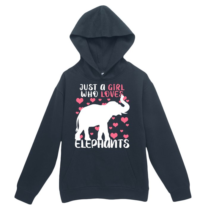 Just A Girl Who Loves Elephants Urban Pullover Hoodie