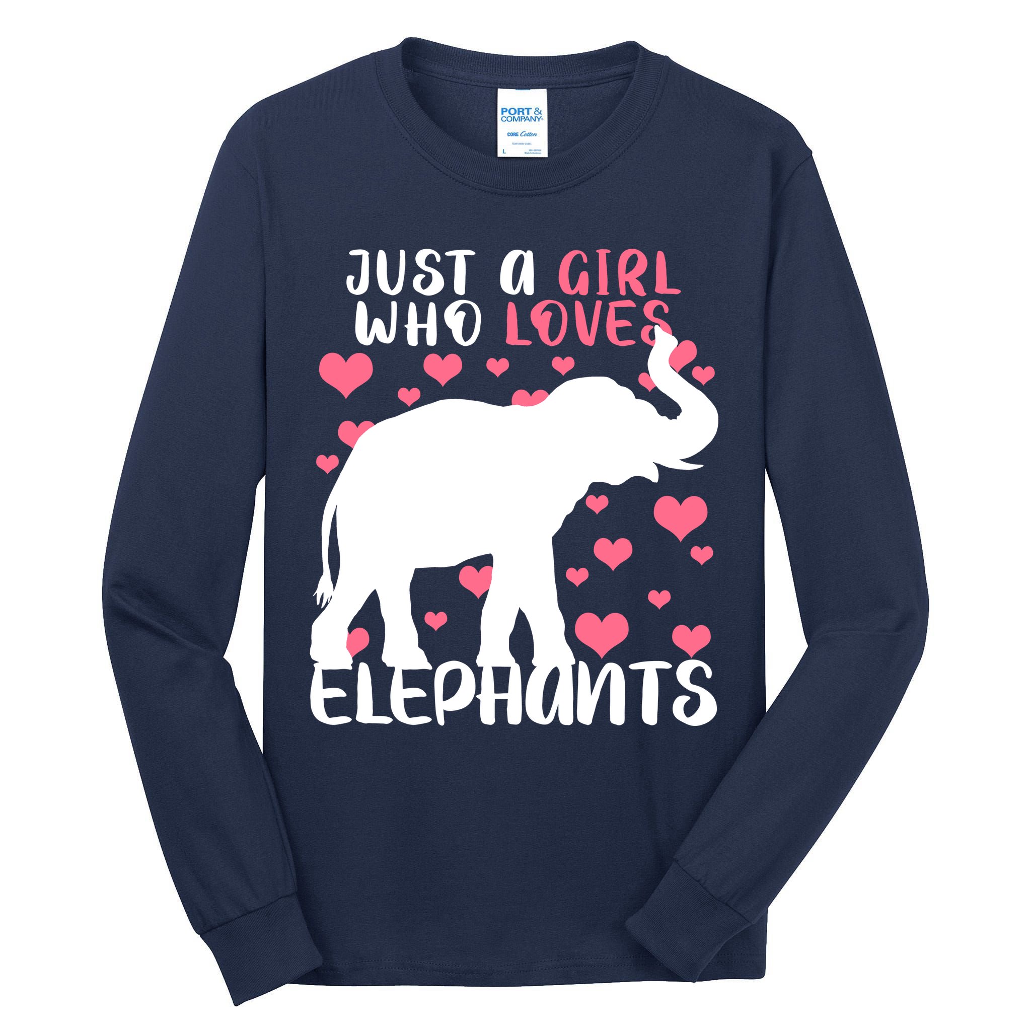 Just A Girl Who Loves Elephants Tall Long Sleeve T-Shirt