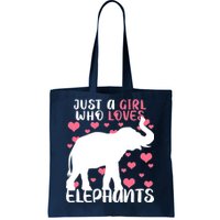 Just A Girl Who Loves Elephants Tote Bag