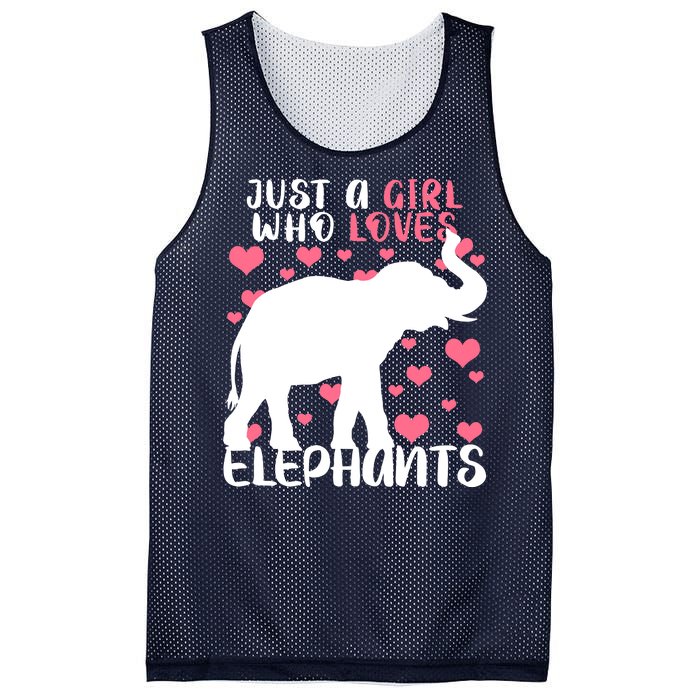 Just A Girl Who Loves Elephants Mesh Reversible Basketball Jersey Tank