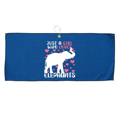 Just A Girl Who Loves Elephants Large Microfiber Waffle Golf Towel