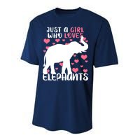 Just A Girl Who Loves Elephants Performance Sprint T-Shirt