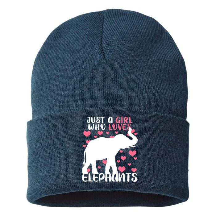 Just A Girl Who Loves Elephants Sustainable Knit Beanie