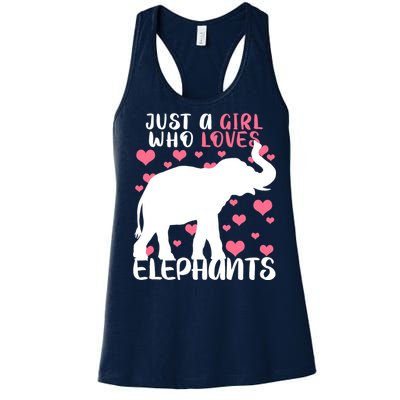 Just A Girl Who Loves Elephants Women's Racerback Tank