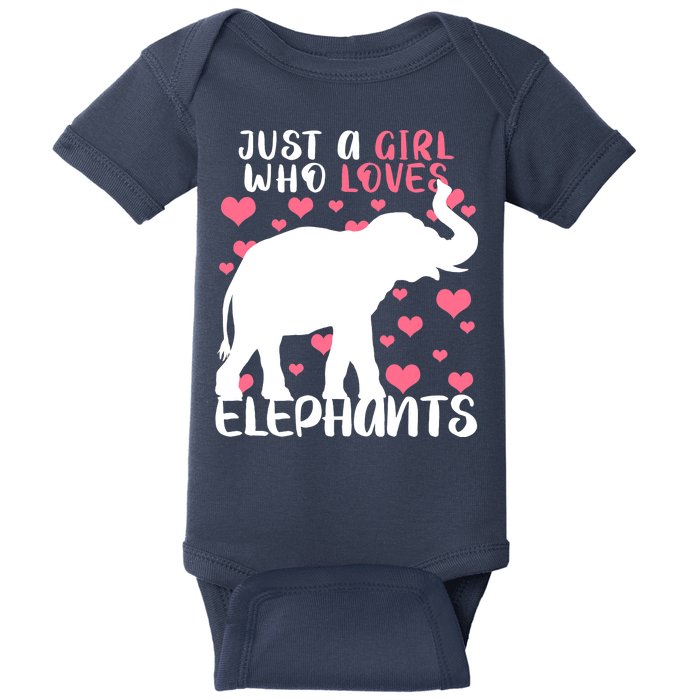 Just A Girl Who Loves Elephants Baby Bodysuit