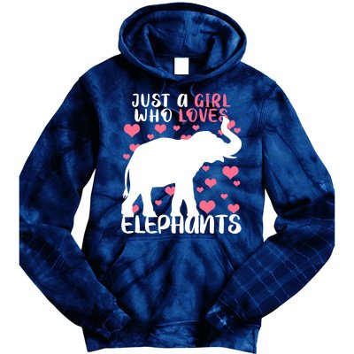 Just A Girl Who Loves Elephants Tie Dye Hoodie