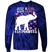 Just A Girl Who Loves Elephants Tie-Dye Long Sleeve Shirt