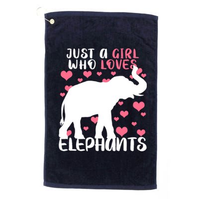 Just A Girl Who Loves Elephants Platinum Collection Golf Towel