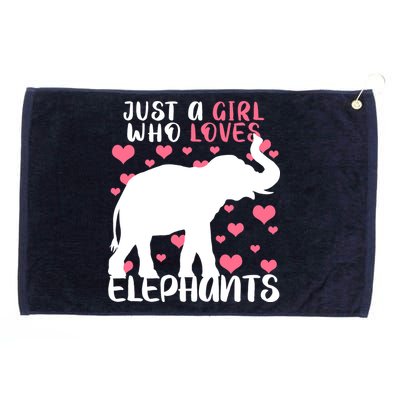 Just A Girl Who Loves Elephants Grommeted Golf Towel