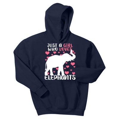 Just A Girl Who Loves Elephants Kids Hoodie