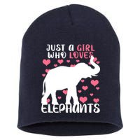 Just A Girl Who Loves Elephants Short Acrylic Beanie