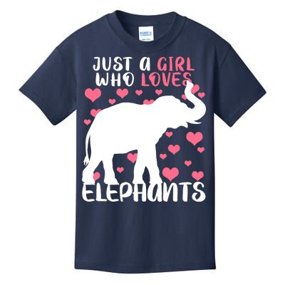 Just A Girl Who Loves Elephants Kids T-Shirt