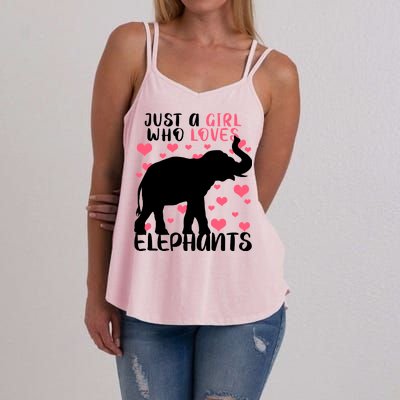 Just A Girl Who Loves Elephants Women's Strappy Tank