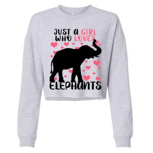 Just A Girl Who Loves Elephants Cropped Pullover Crew