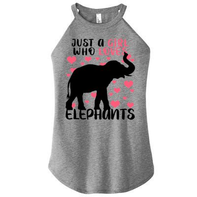 Just A Girl Who Loves Elephants Women's Perfect Tri Rocker Tank