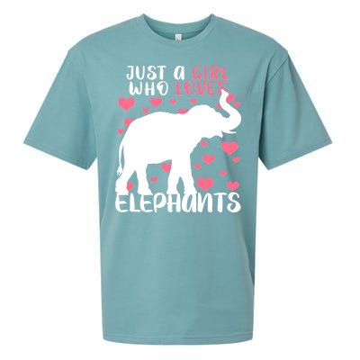 Just A Girl Who Loves Elephants Sueded Cloud Jersey T-Shirt