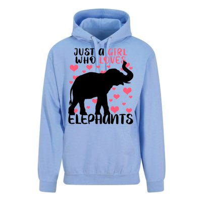 Just A Girl Who Loves Elephants Unisex Surf Hoodie