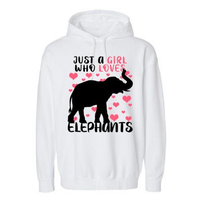 Just A Girl Who Loves Elephants Garment-Dyed Fleece Hoodie