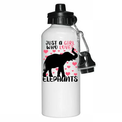 Just A Girl Who Loves Elephants Aluminum Water Bottle