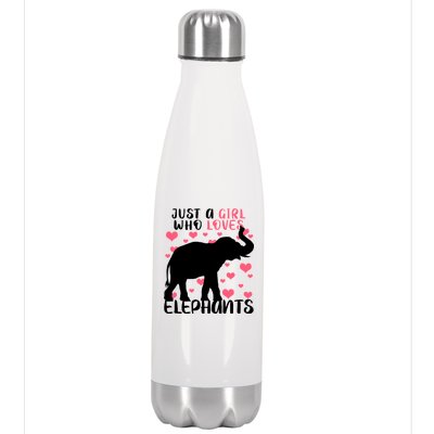 Just A Girl Who Loves Elephants Stainless Steel Insulated Water Bottle