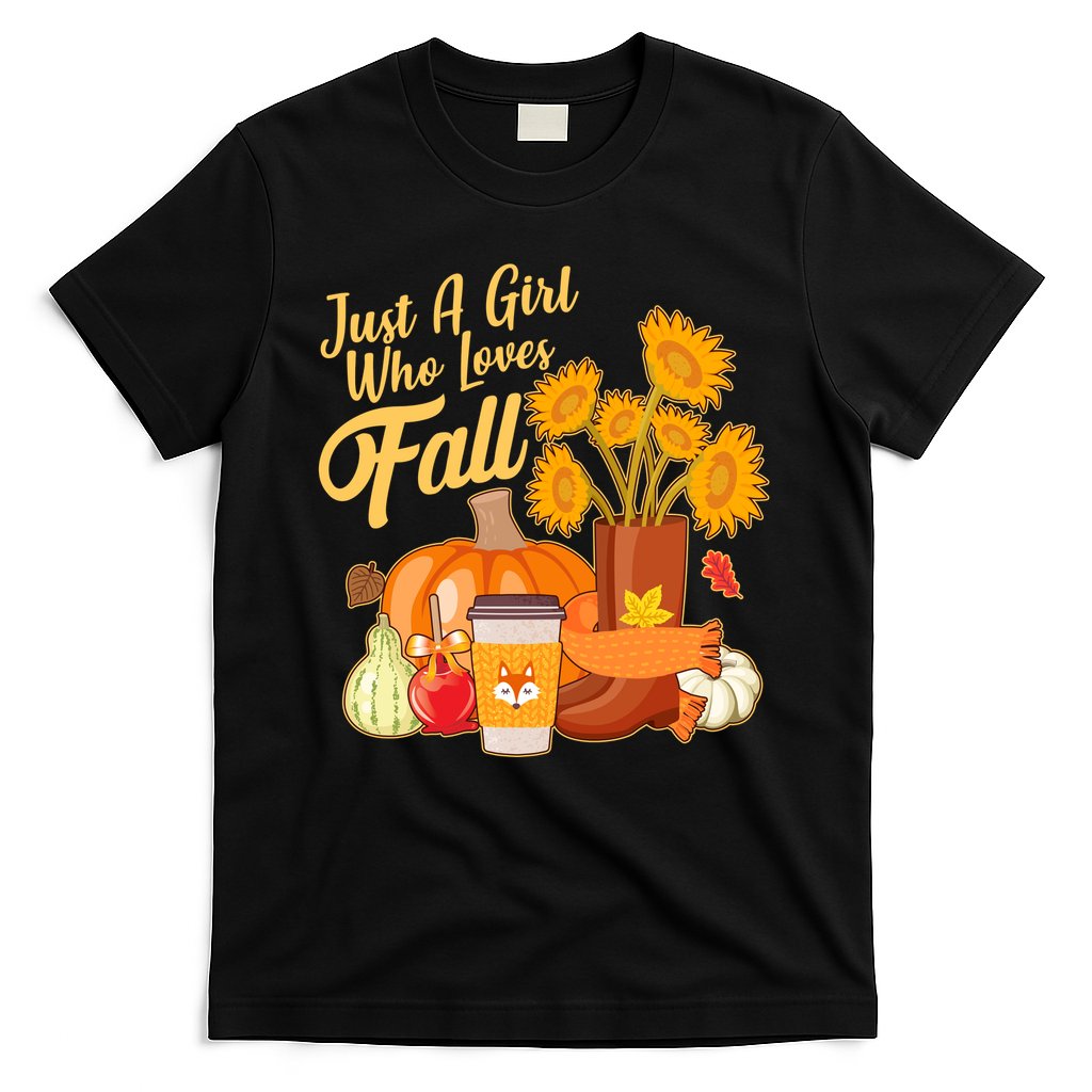 Just A Girl Who Loves Fall Autumn Lover T-Shirt